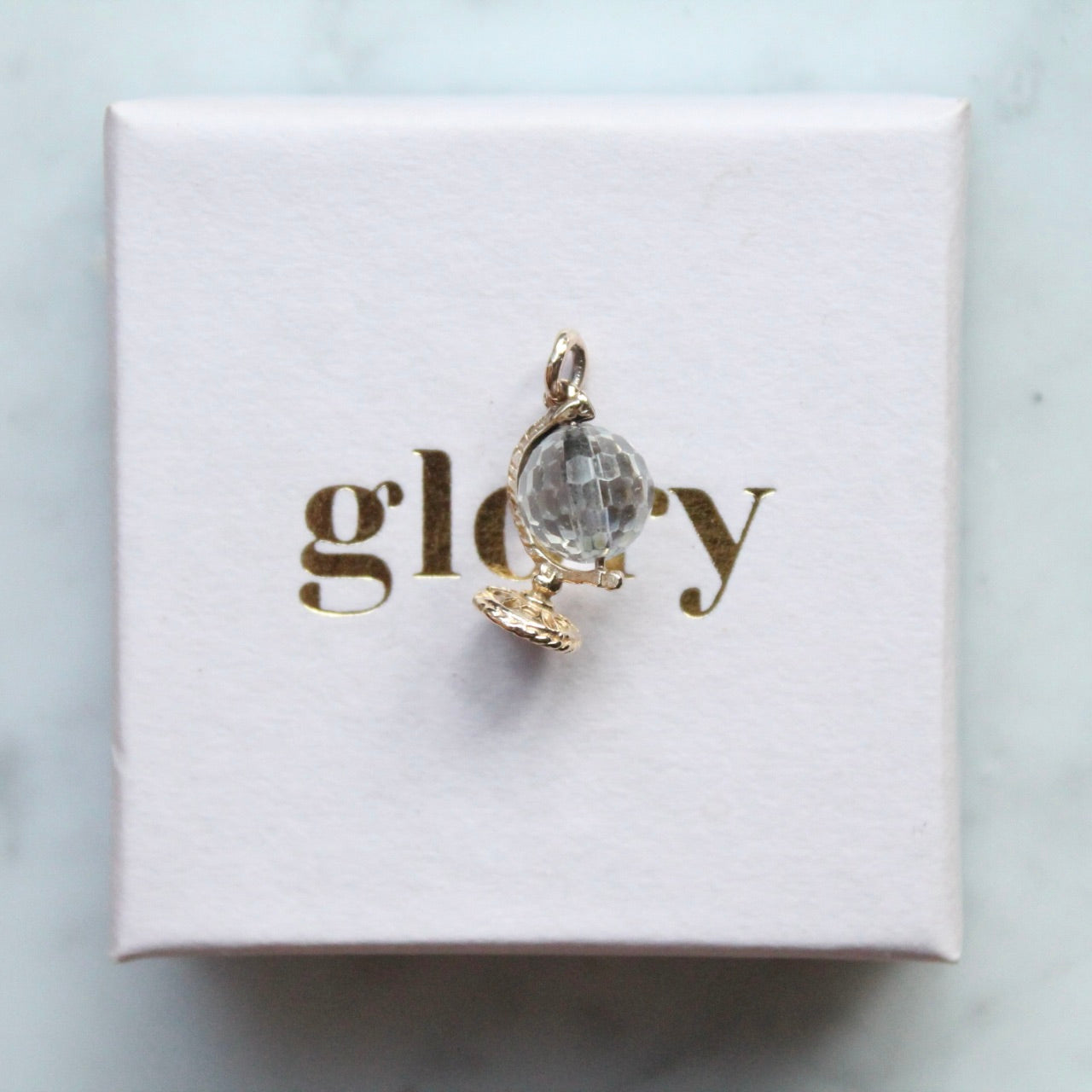 Crystal Globe Charm