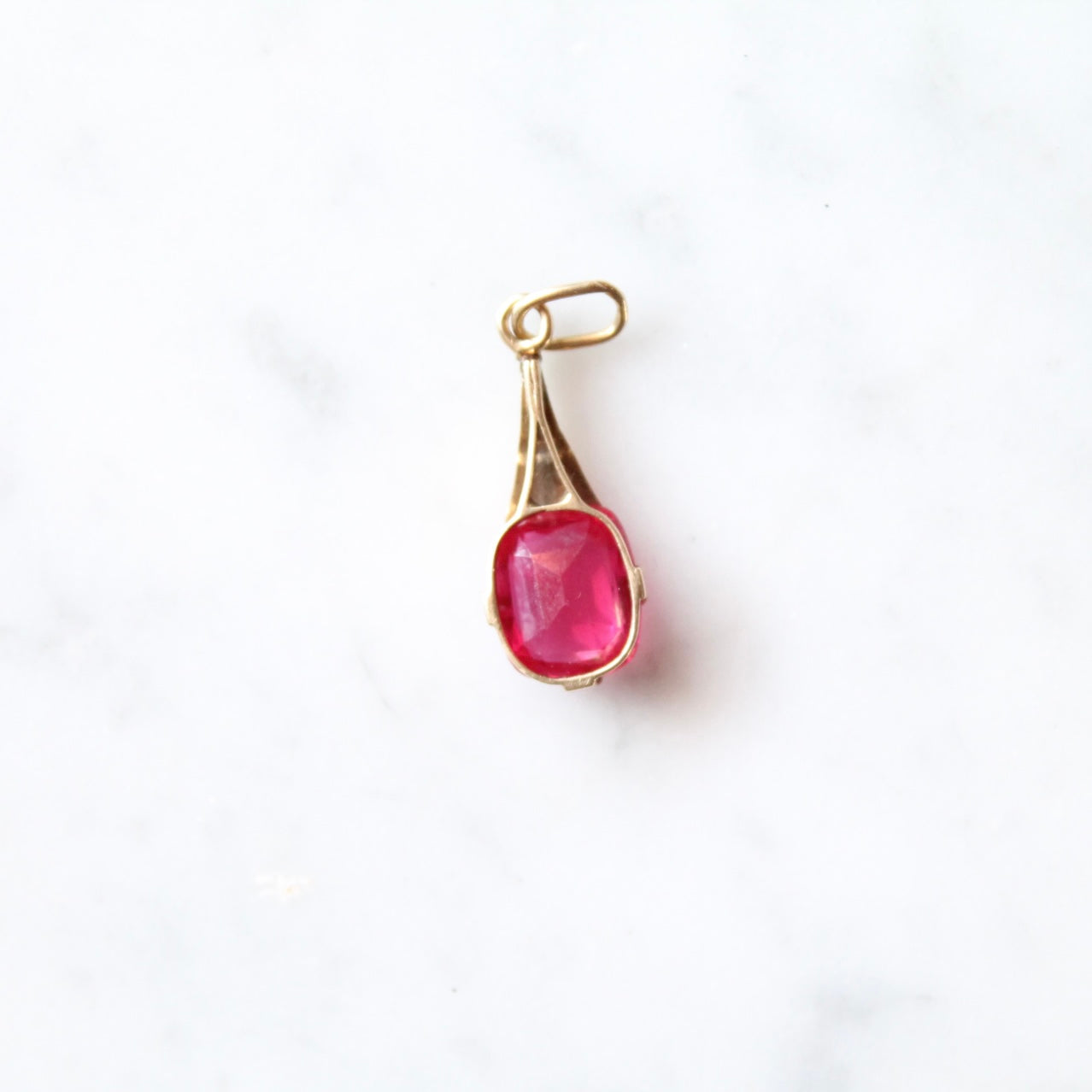 Art Deco Pink Sapphire Pendant