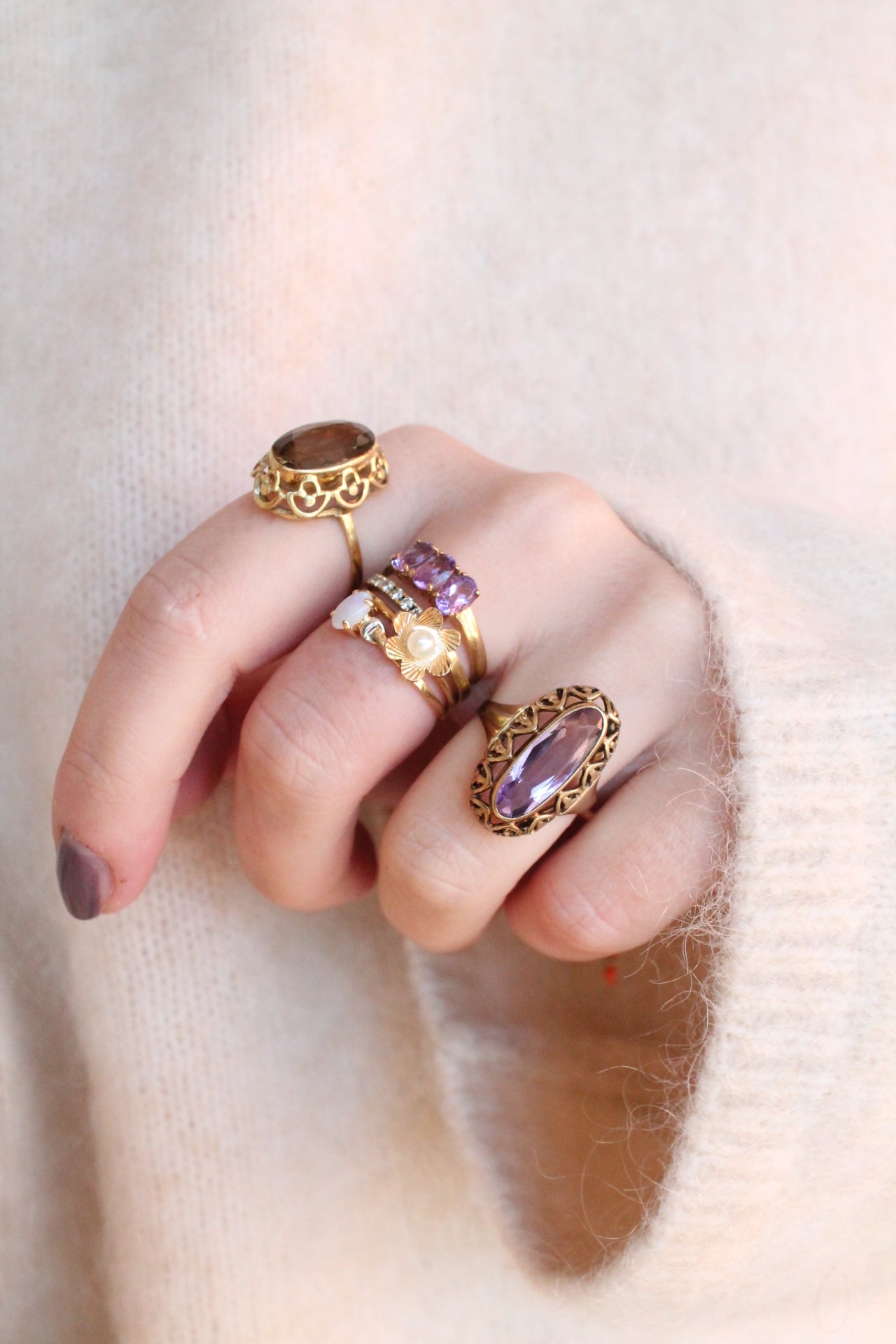 Amethyst Statement Ring