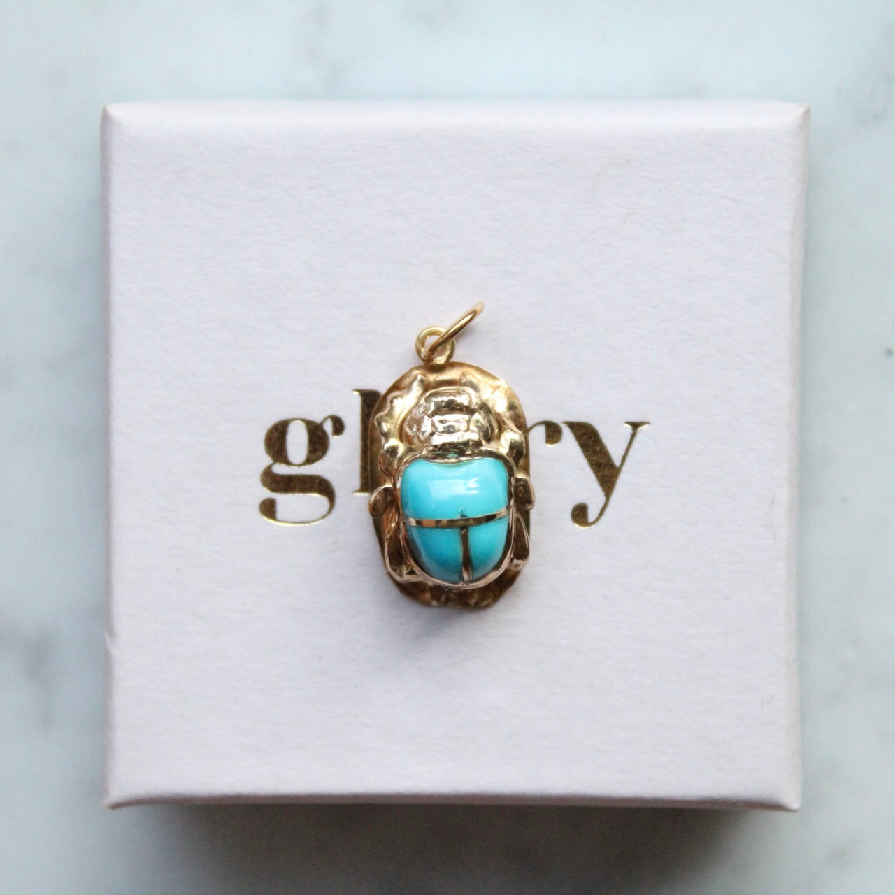 Enamel Scarab Charm