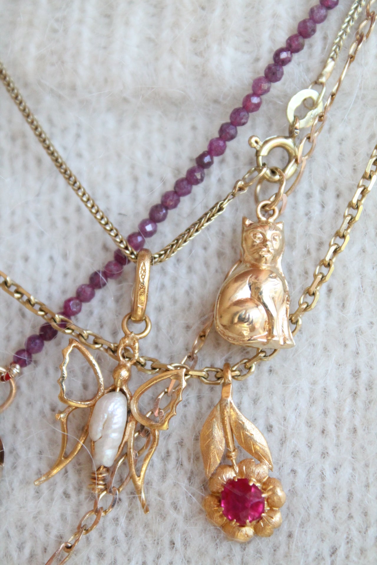 Baroque Pearl Butterfly Charm