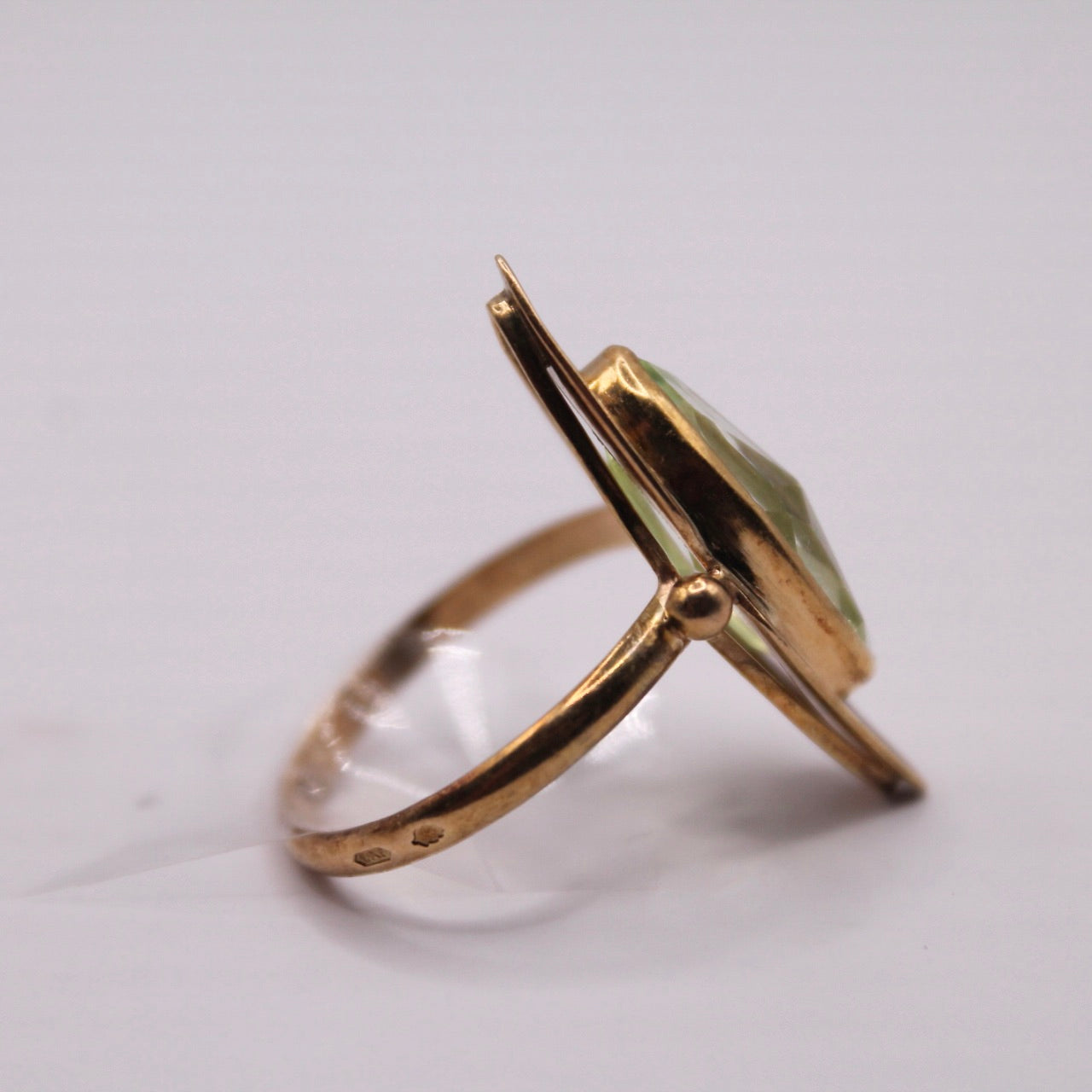 Oval Lime Green Spinel Ring