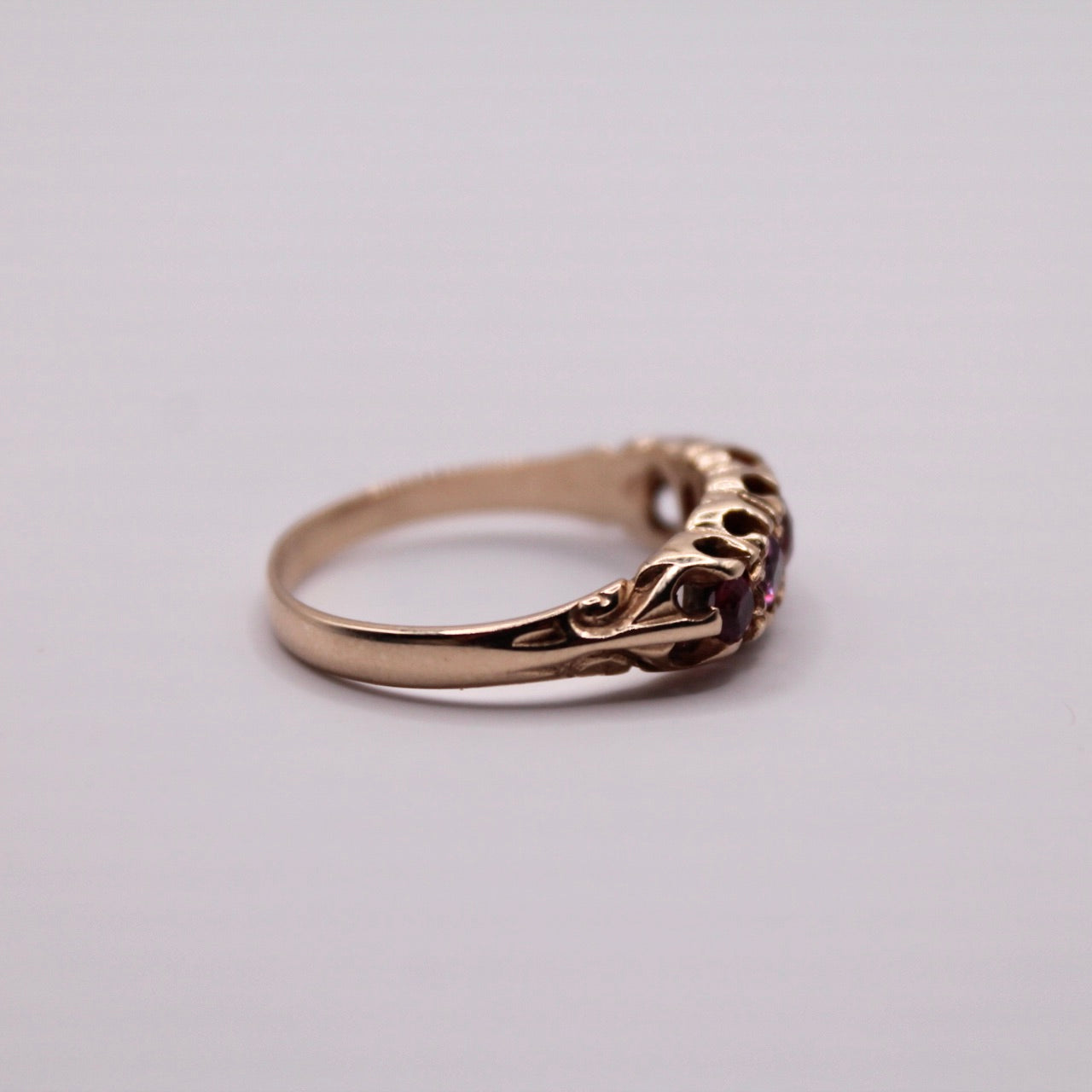Victorian Ruby Five Stone Ring