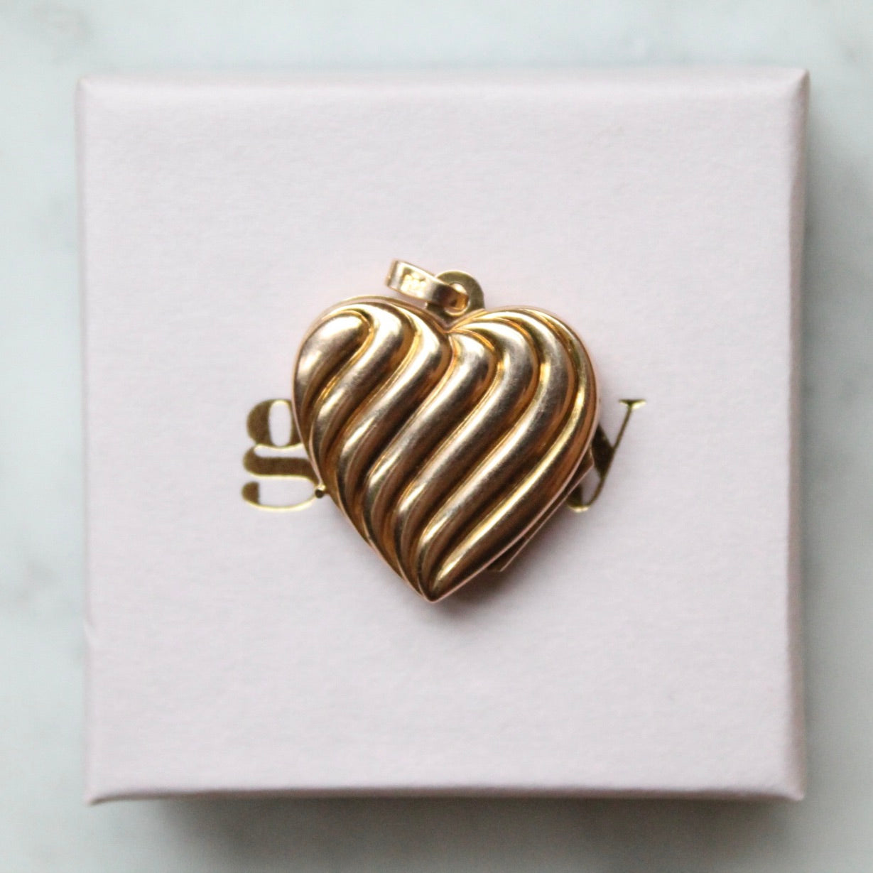 Wavy Heart Photo Locket