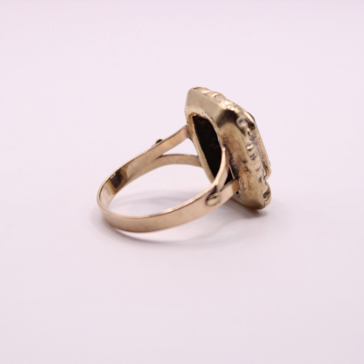 Decorated Aquamarine Statement Ring