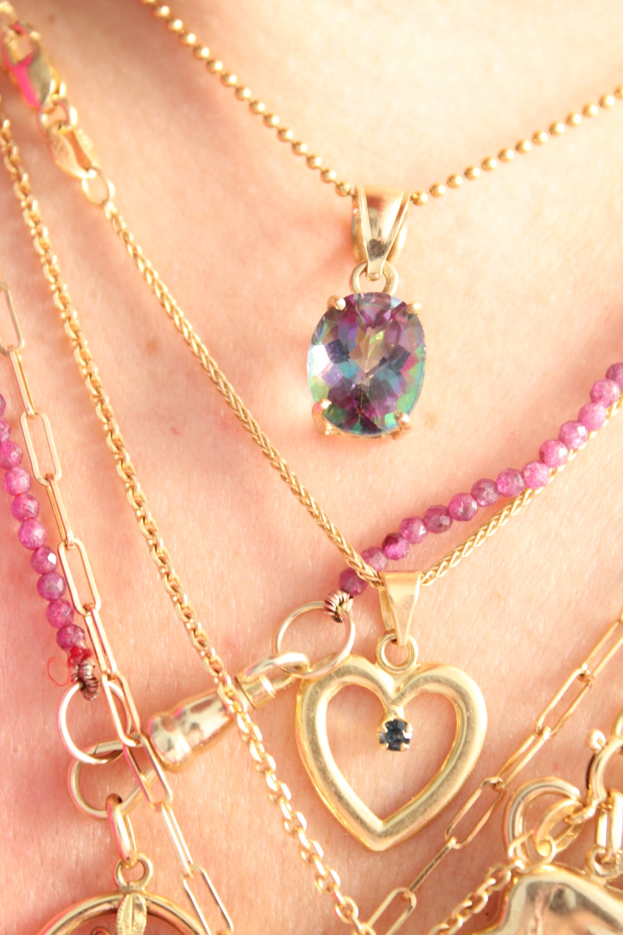 Sapphire Heart Charm
