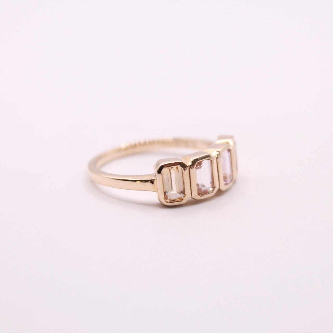 Bezel Set Multi Topaz Ring