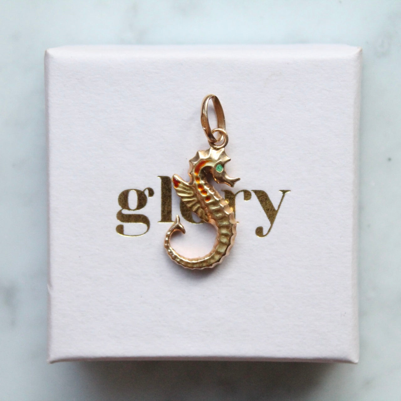 Enamel Seahorse Charm