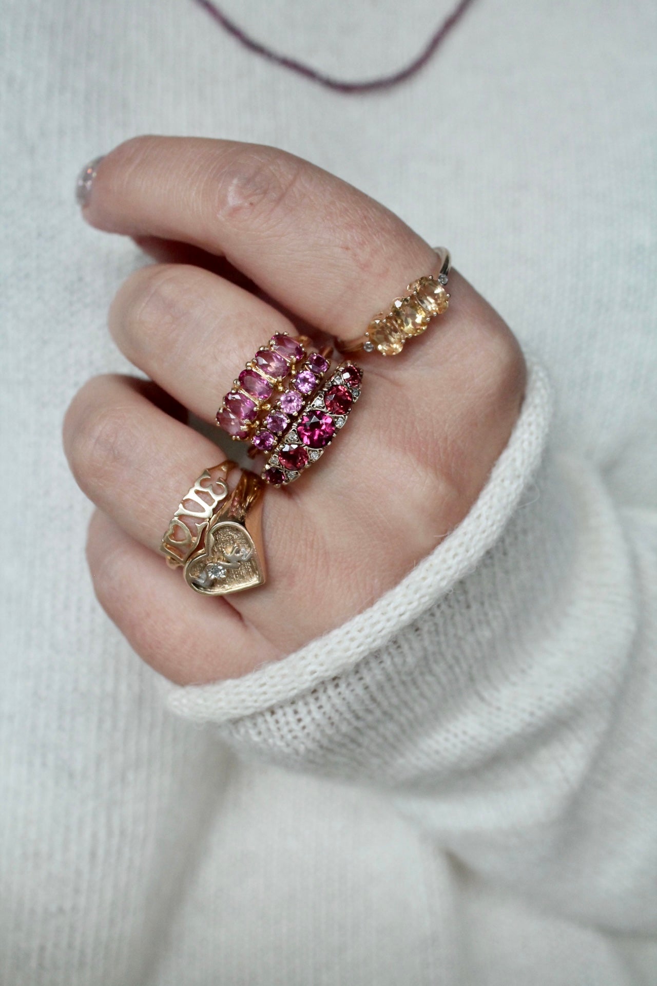 Yellow Topaz Trilogy Ring