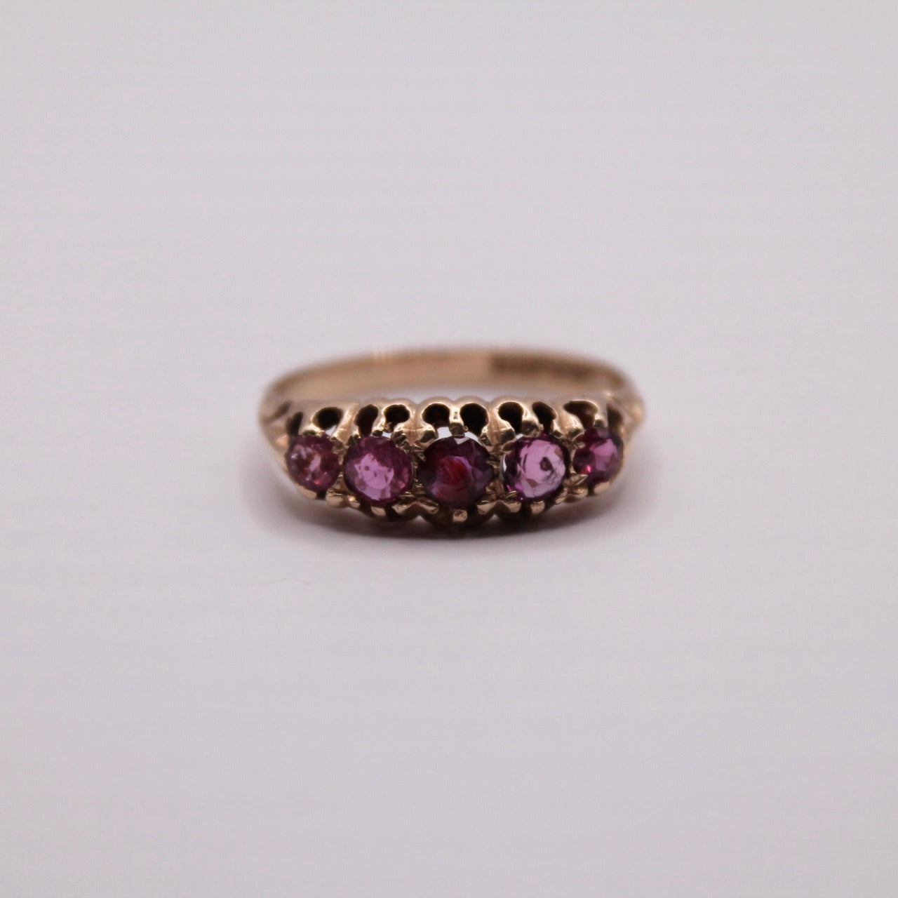 Victorian Ruby Five Stone Ring