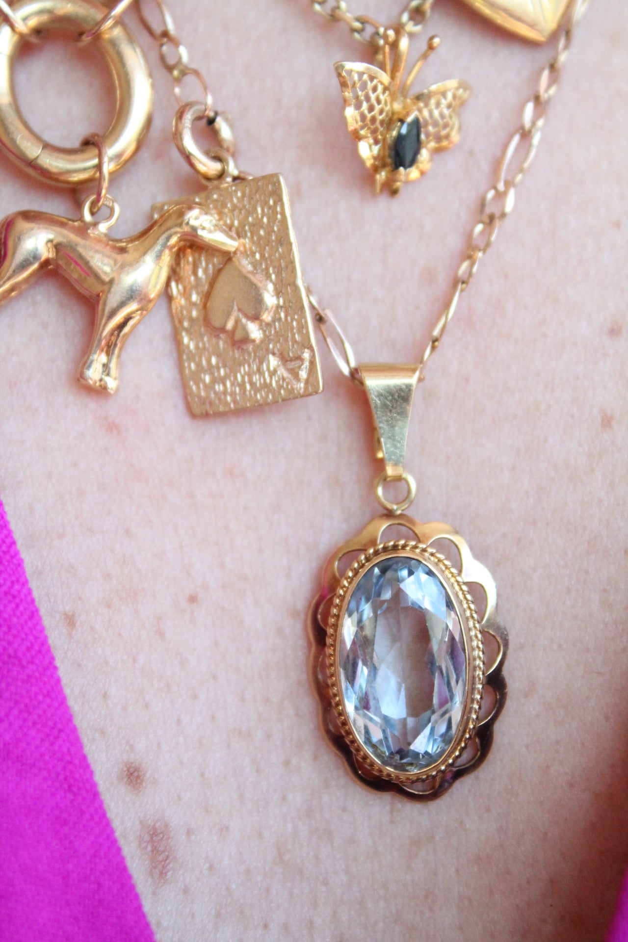 Decorated Spinel Pendant