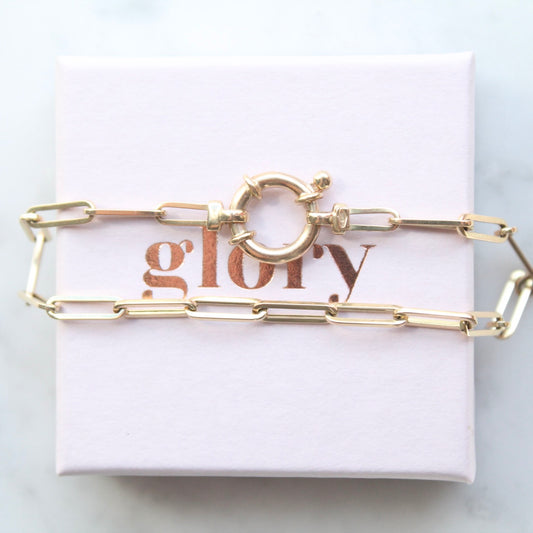 Connector Lock Paperclip Bracelet