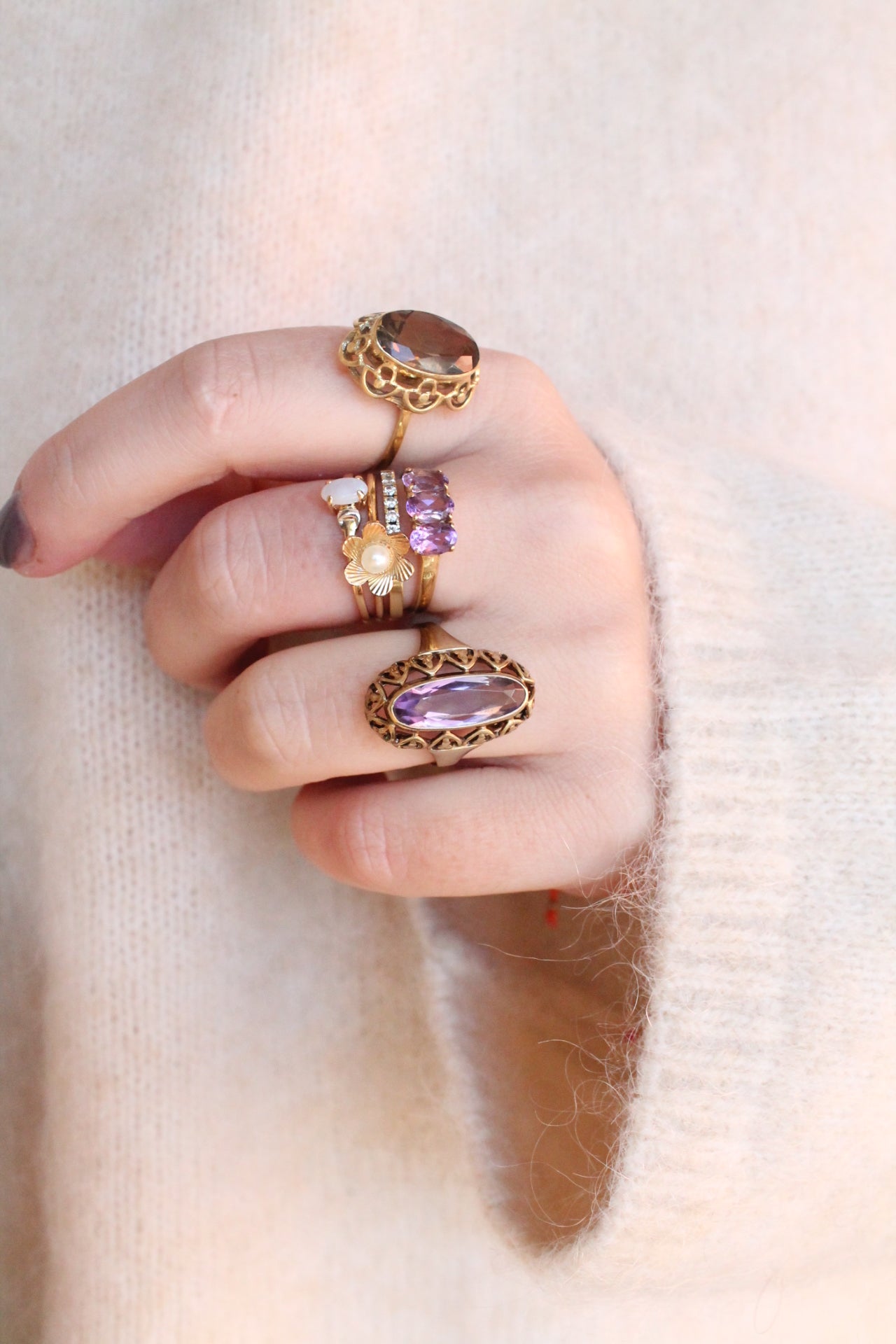 Amethyst Statement Ring