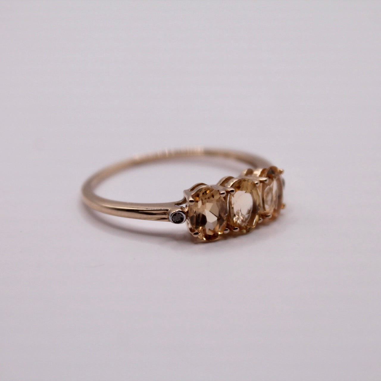 Yellow Topaz Trilogy Ring