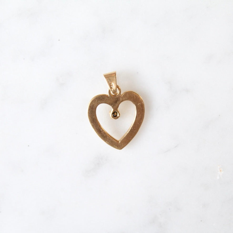 Sapphire Heart Charm