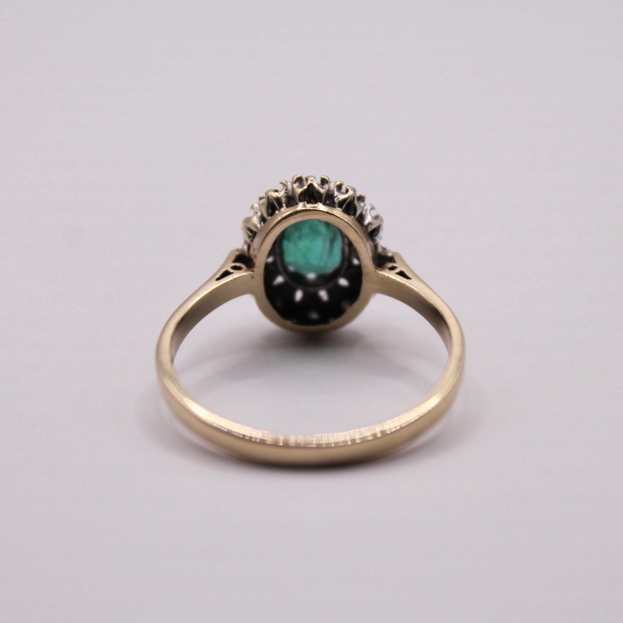 Emerald & Diamond Cluster Ring