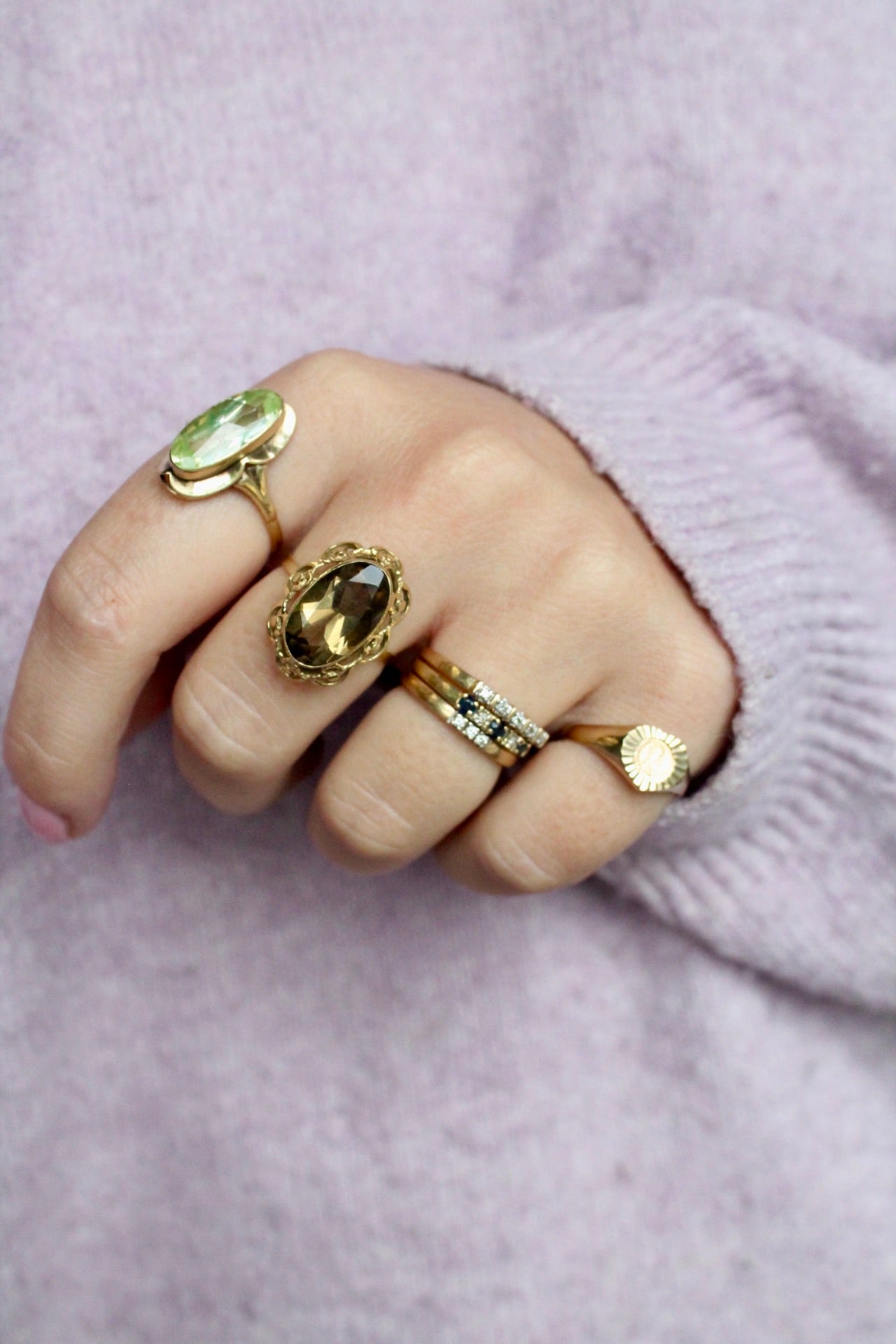 Smoky Quartz Ornate Ring