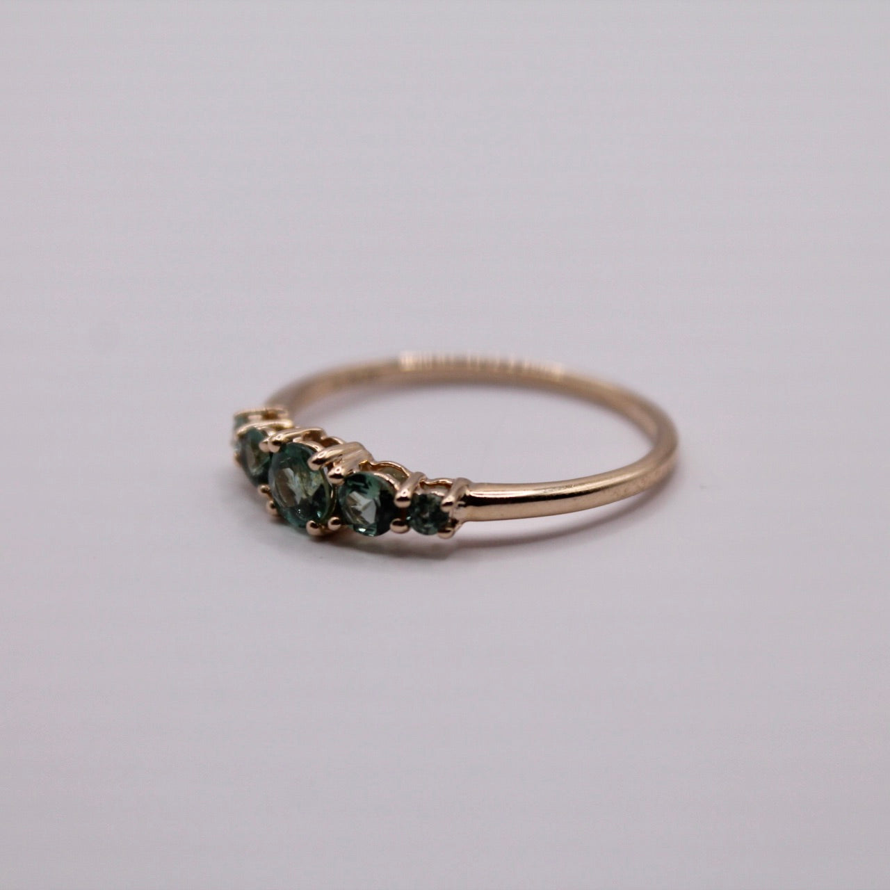 Petrol Tourmaline Five Stone Ring