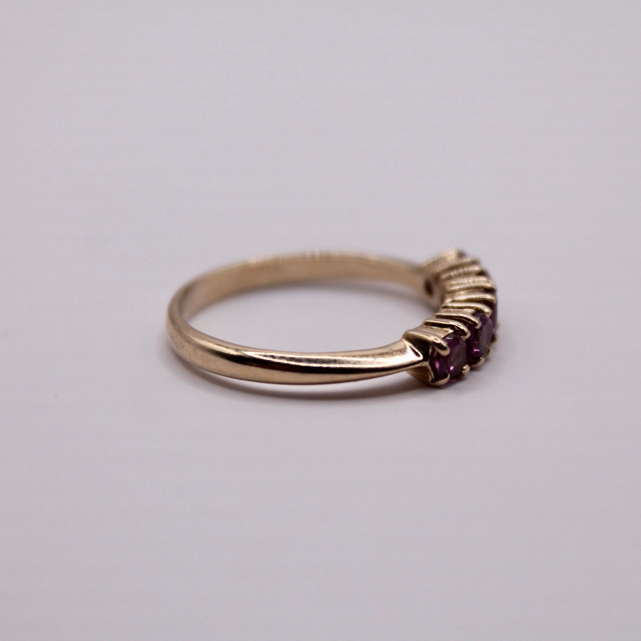 Pink Tourmaline Row Ring