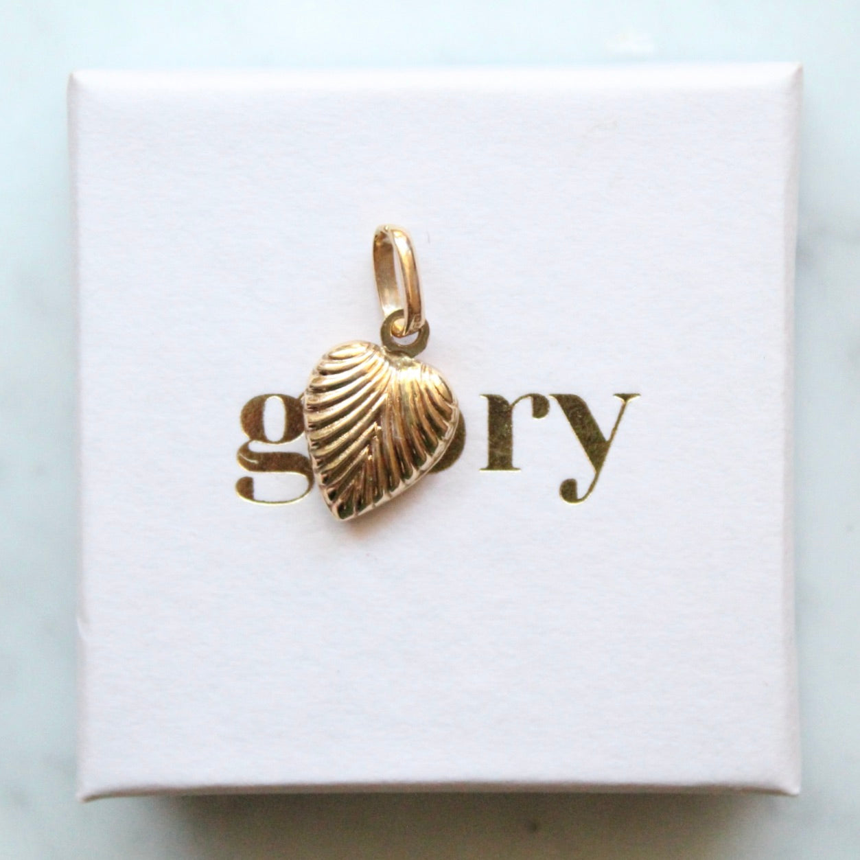Striped Heart Charm