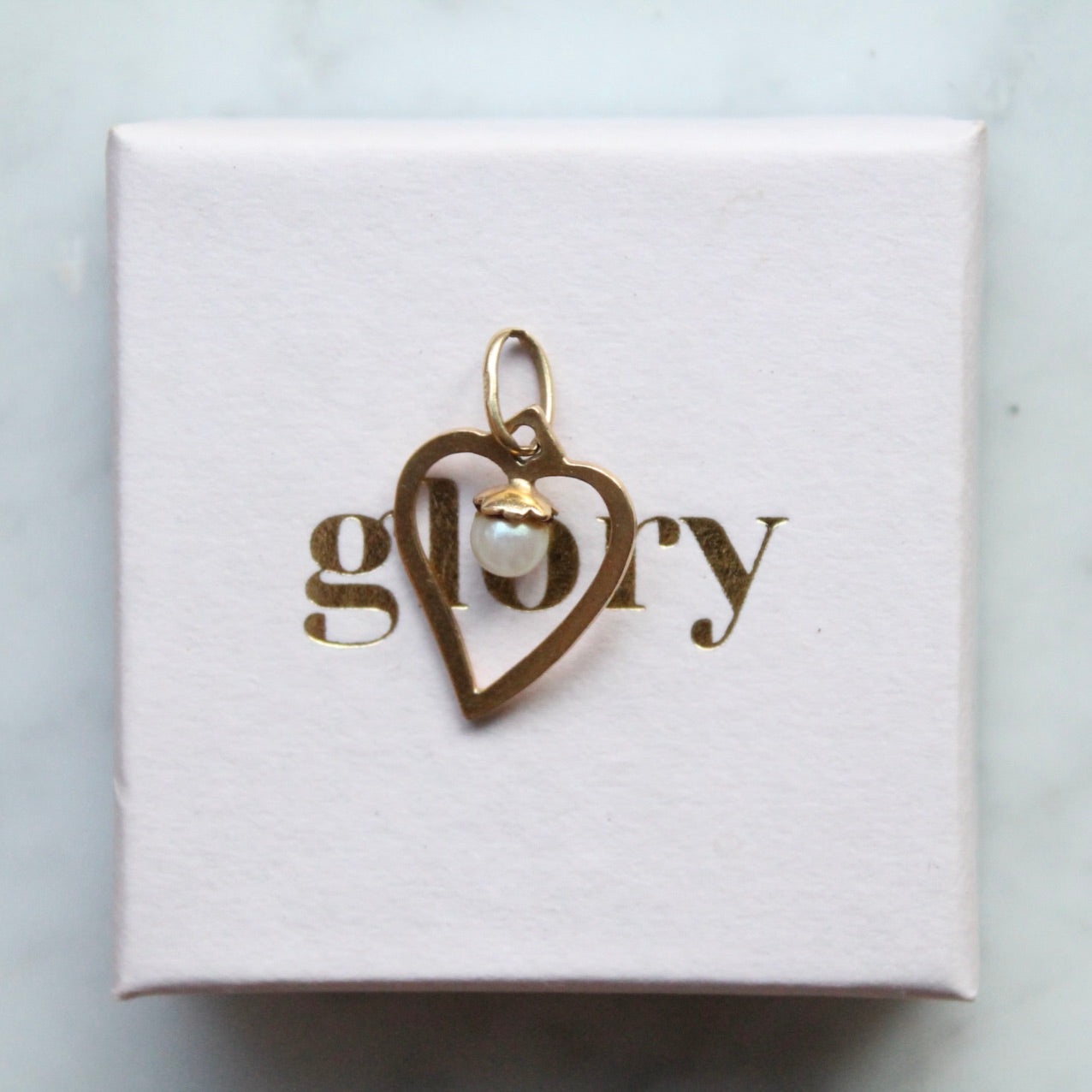 Pearl Heart Charm