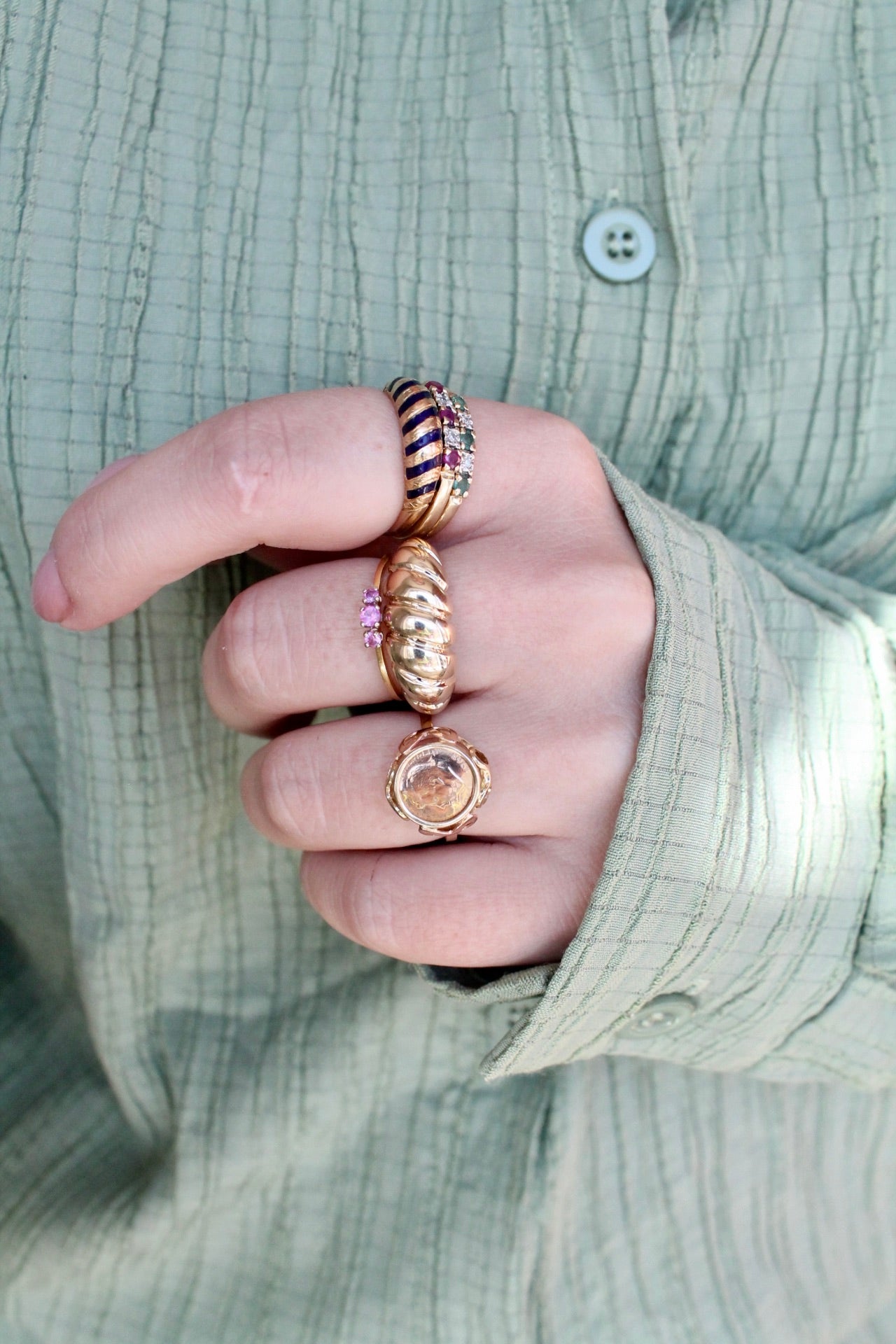Bold Croissant Dome Ring