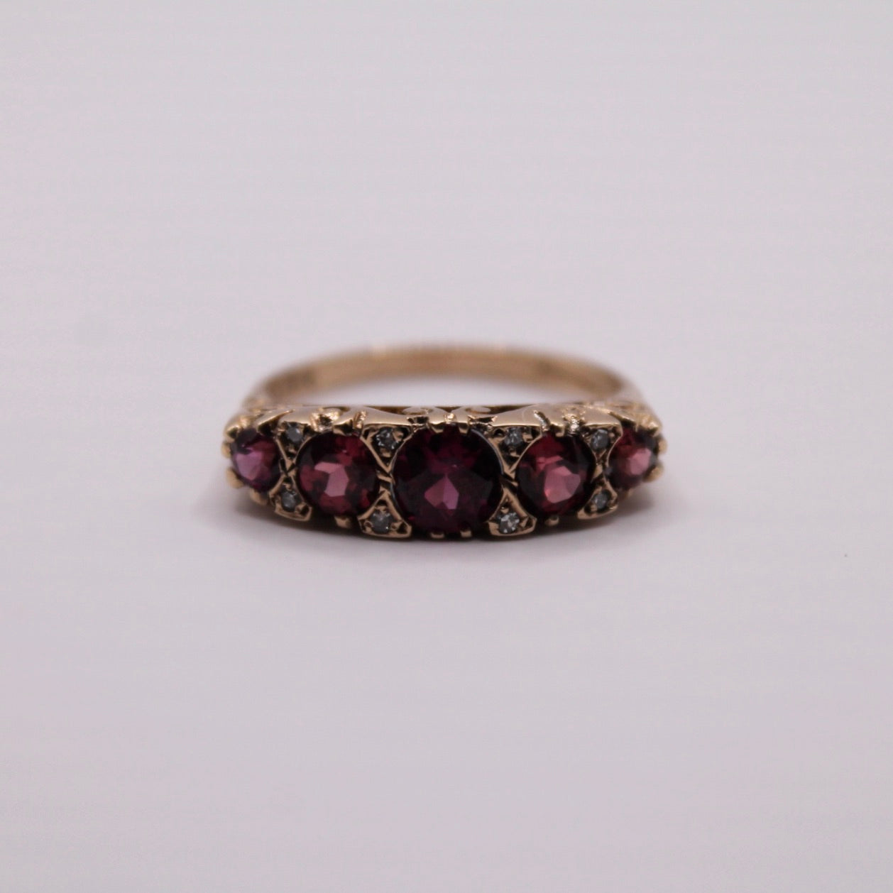 Victorian Pink Tourmaline & Diamond Ring