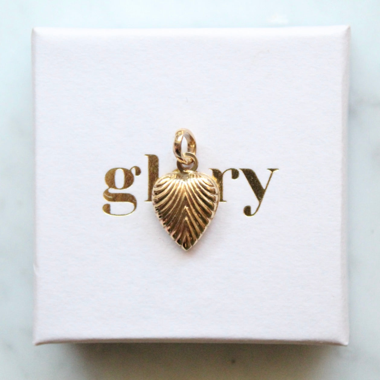 Striped Heart Charm