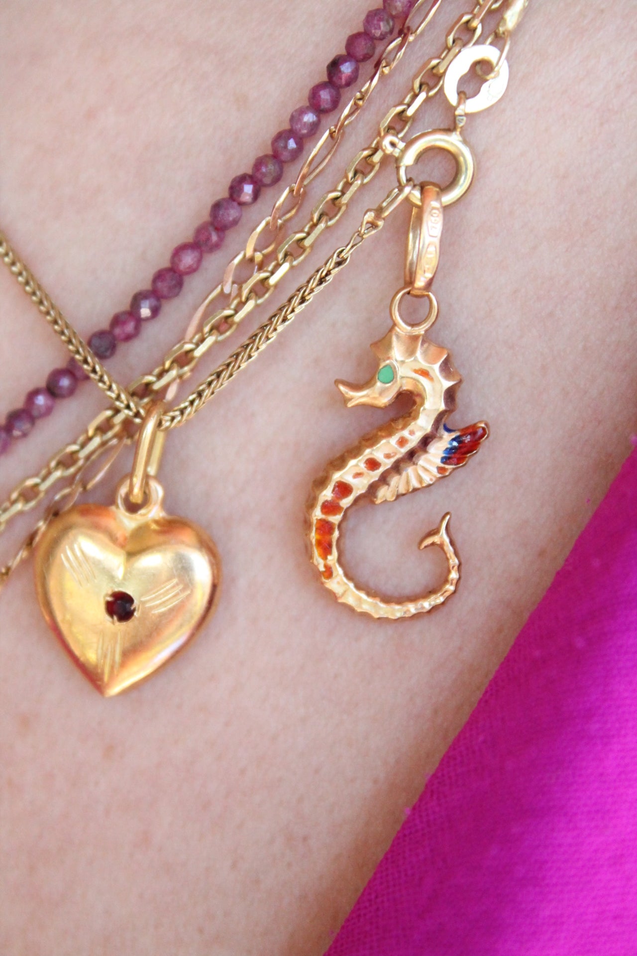 Enamel Seahorse Charm