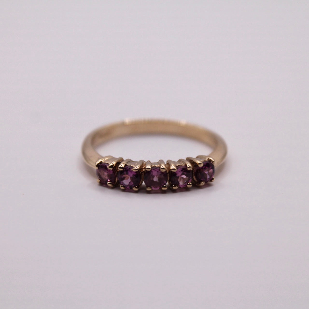 Pink Tourmaline Row Ring