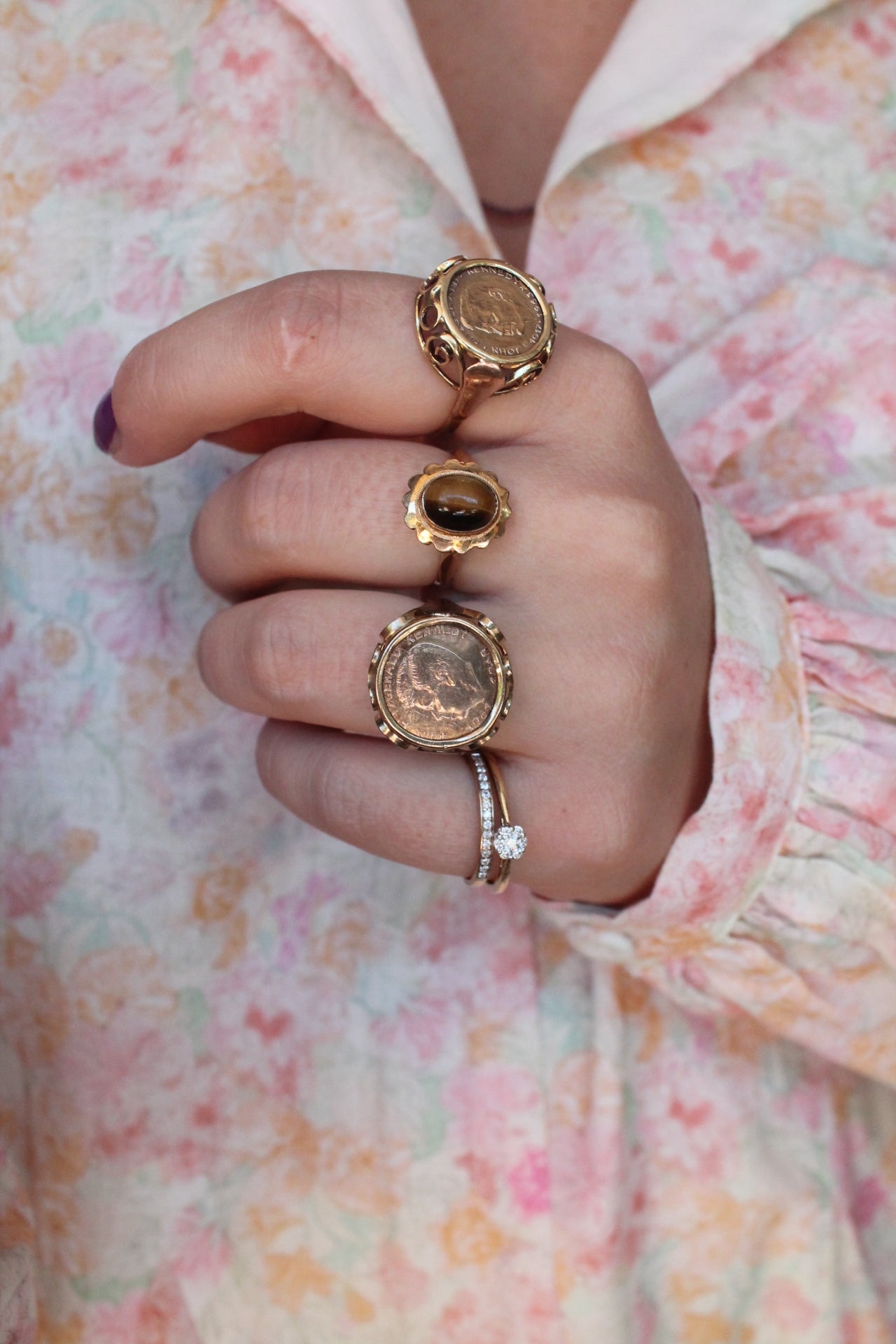 Diamond Flower Ring