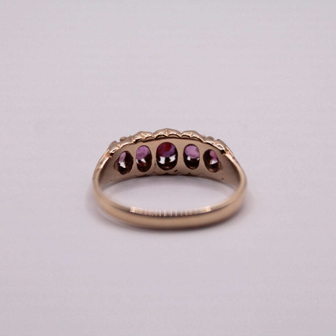 Victorian Ruby Five Stone Ring