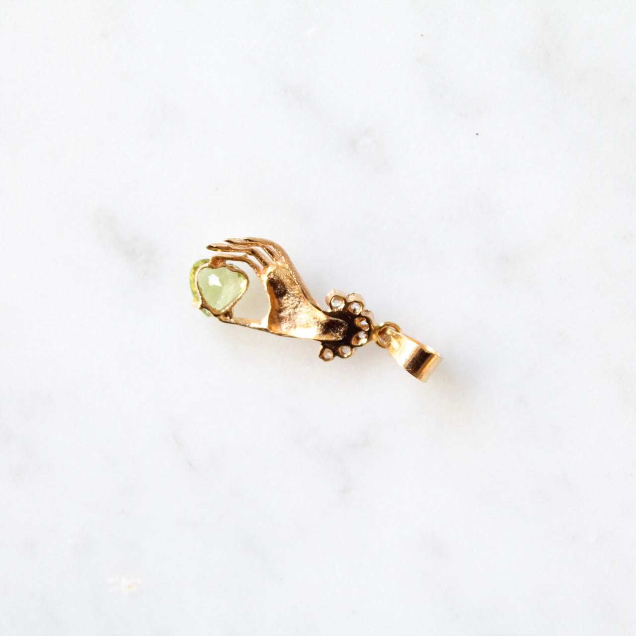 Peridot Love Hand Pendant