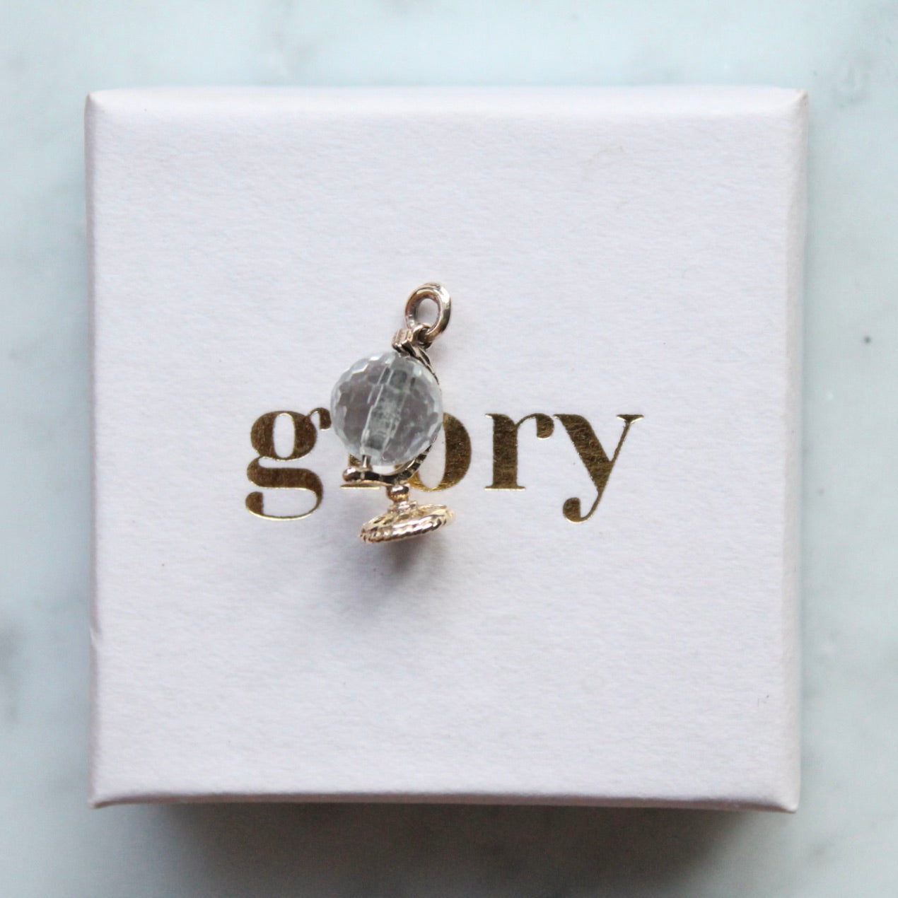 Crystal Globe Charm