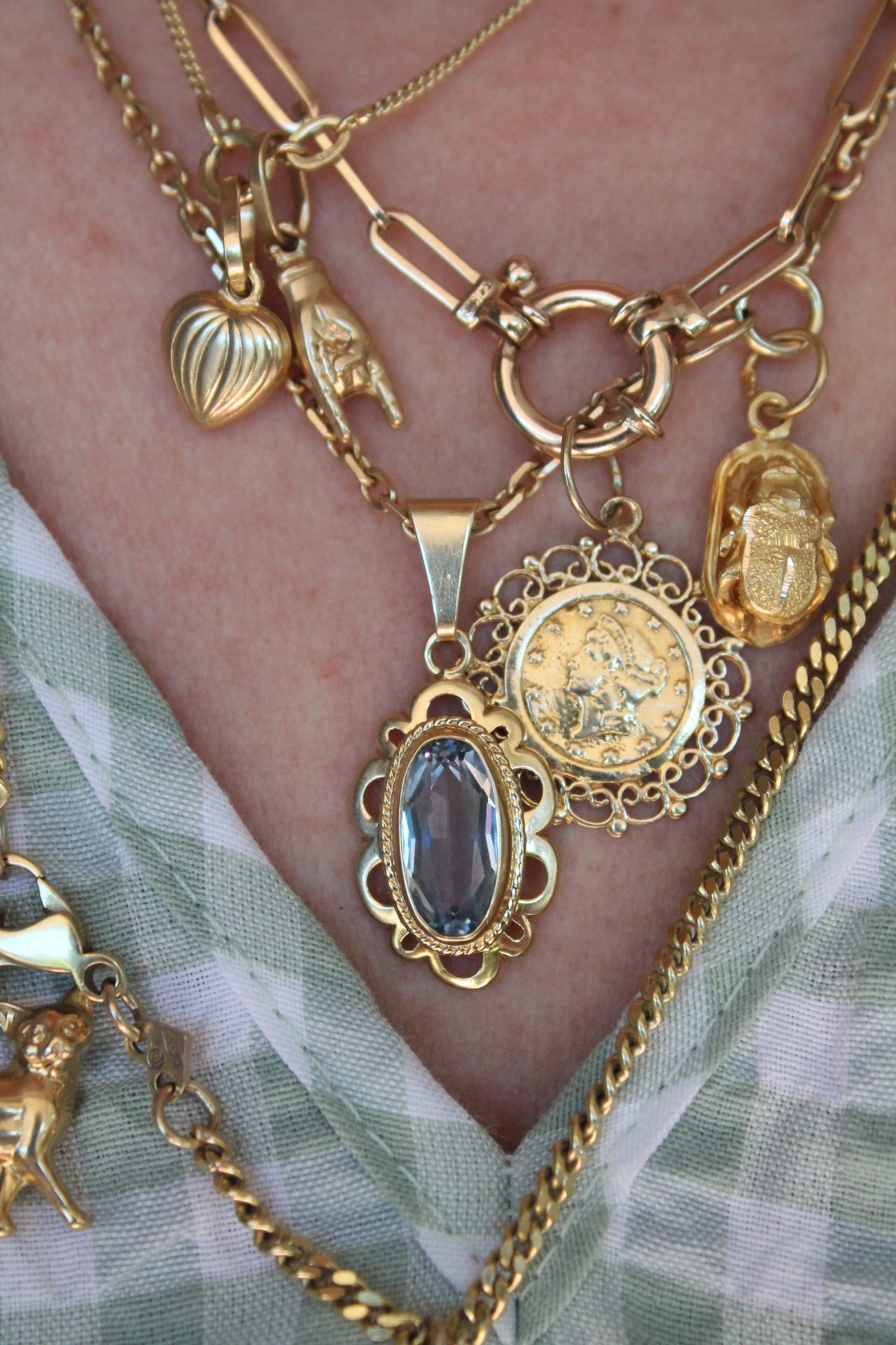 One Dollar Ornate Charm