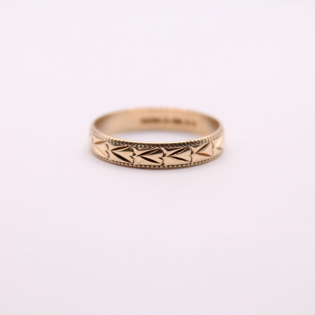 Engraved Hearts Band Ring