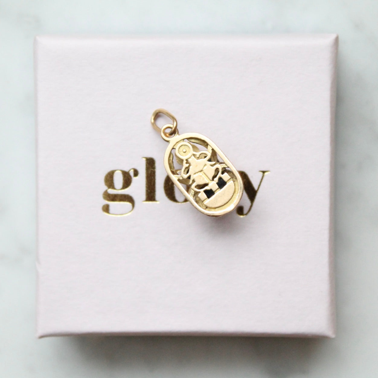 Enamel Scarab Charm