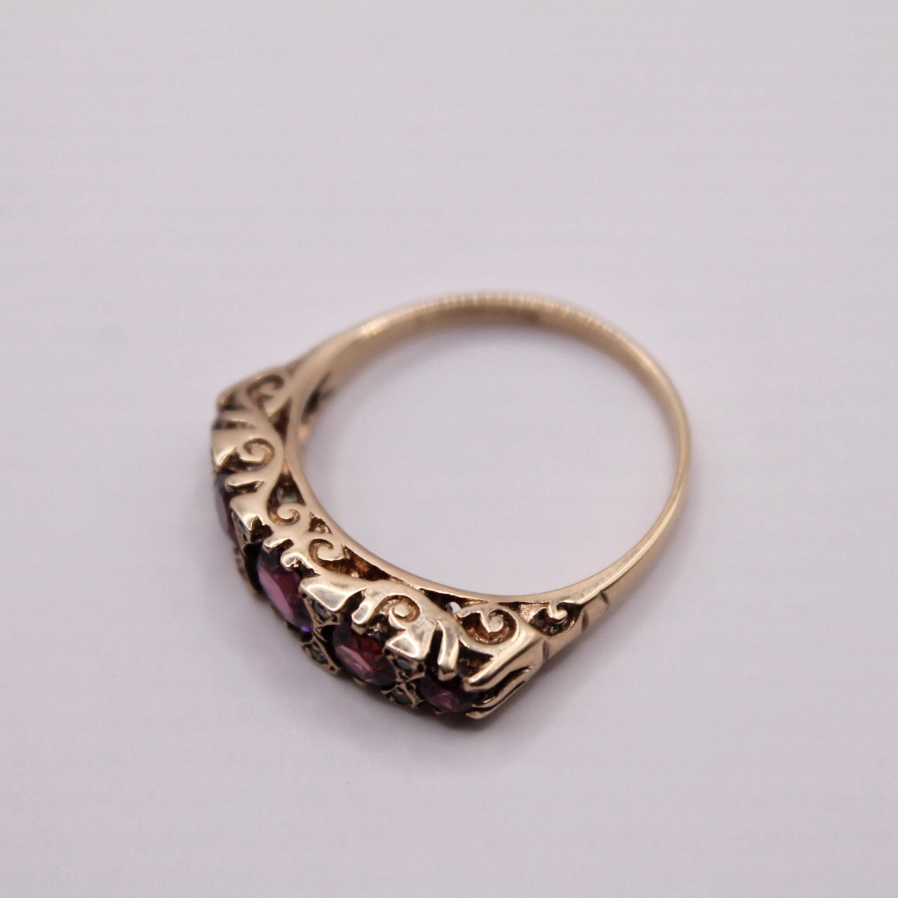 Victorian Pink Tourmaline & Diamond Ring