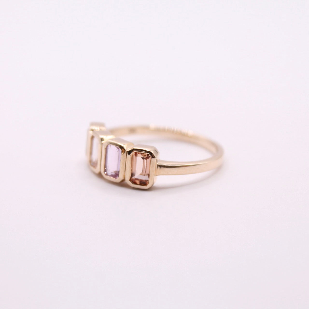 Bezel Set Multi Topaz Ring