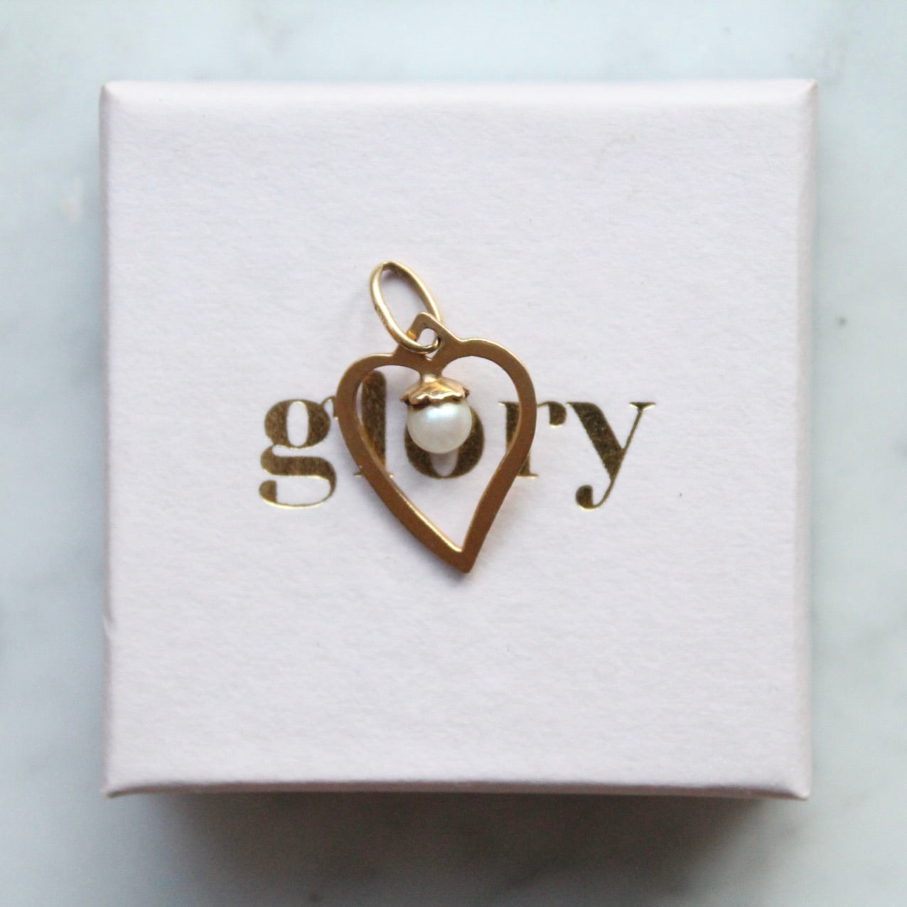 Pearl Heart Charm