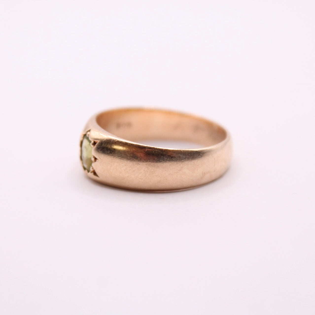 Heavy Peridot Band Ring