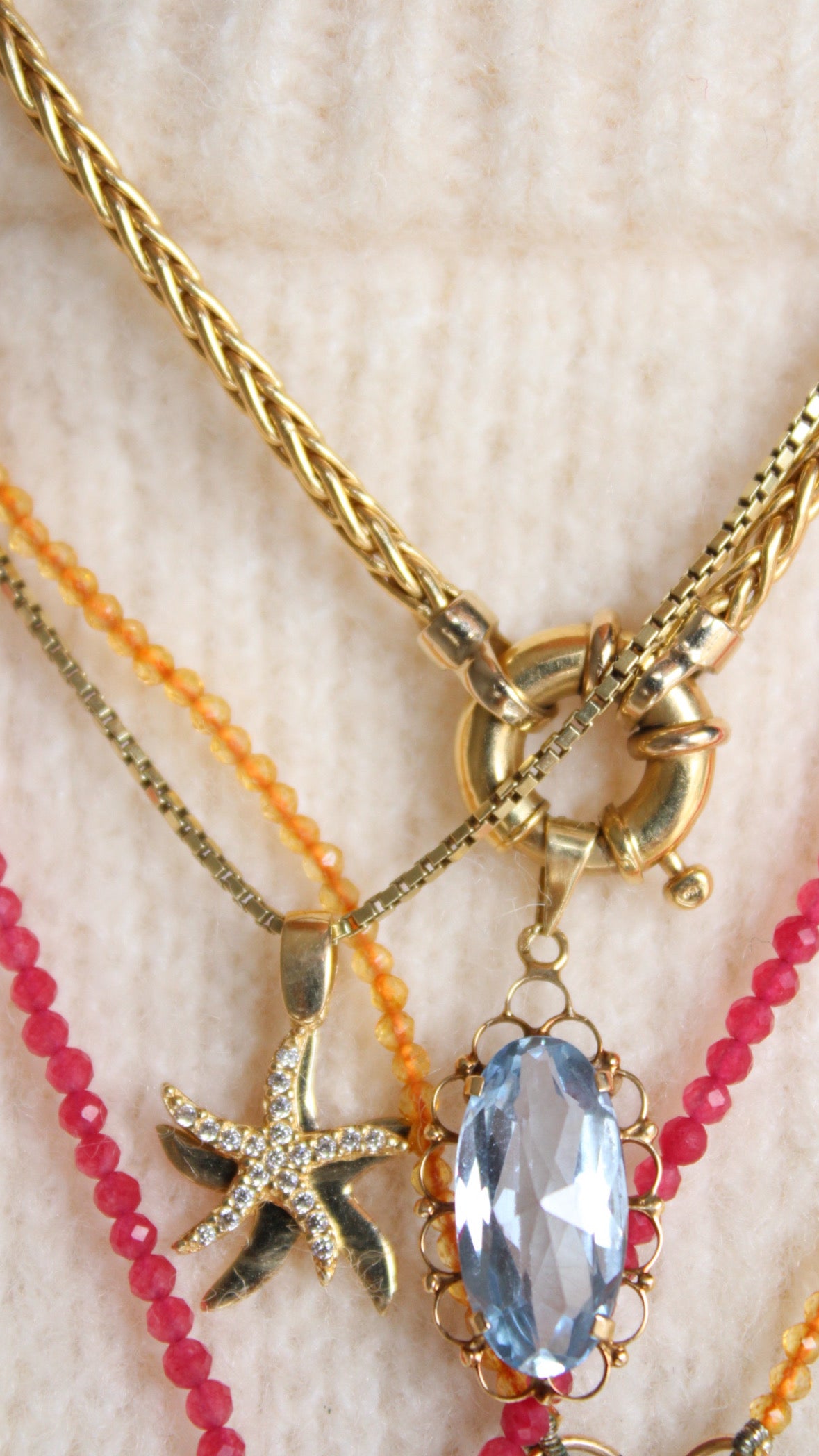 Aquamarine Flower Pendant