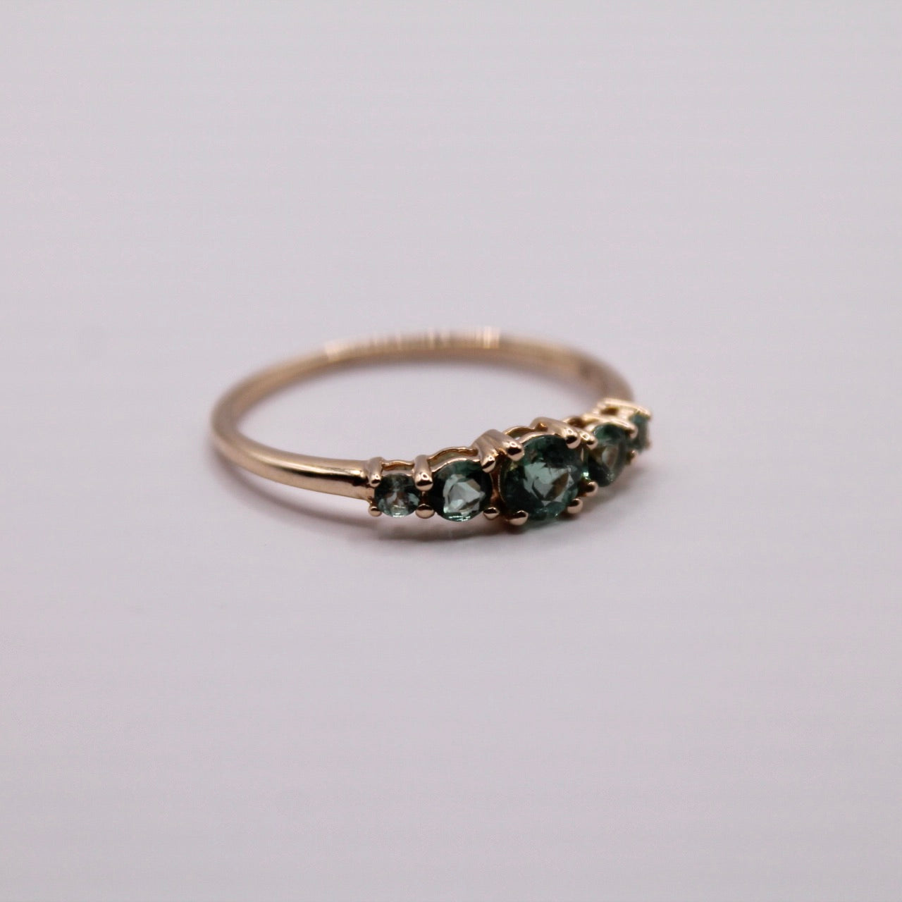 Petrol Tourmaline Five Stone Ring