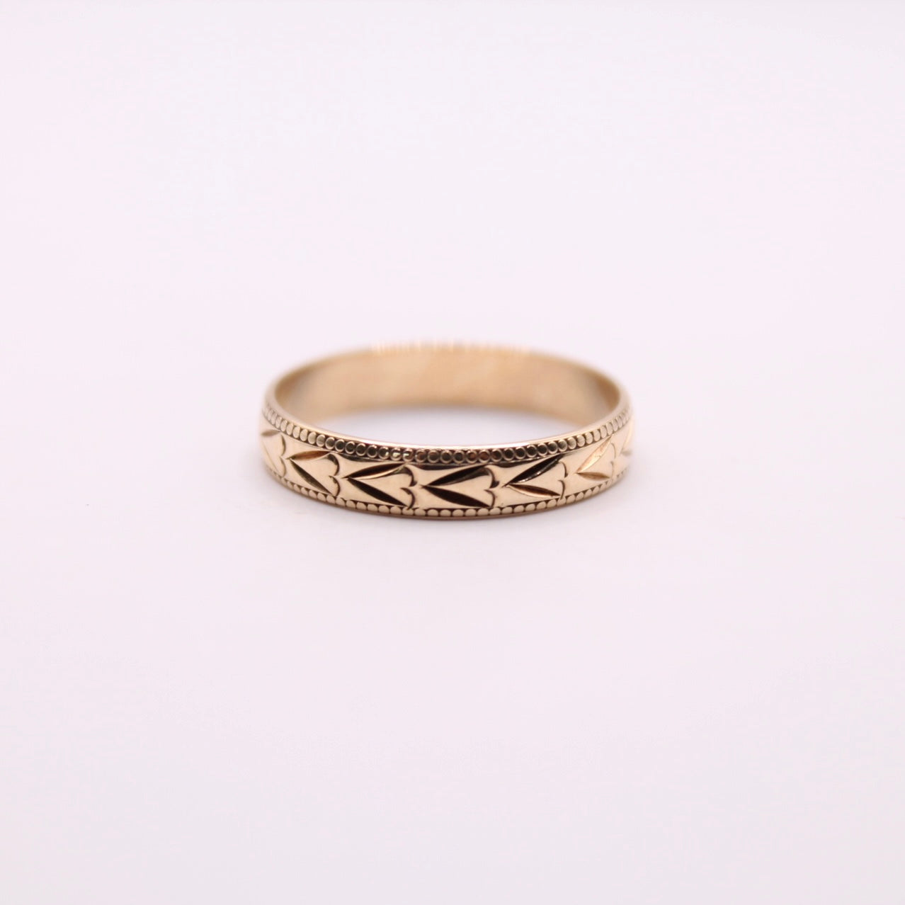 Engraved Hearts Band Ring