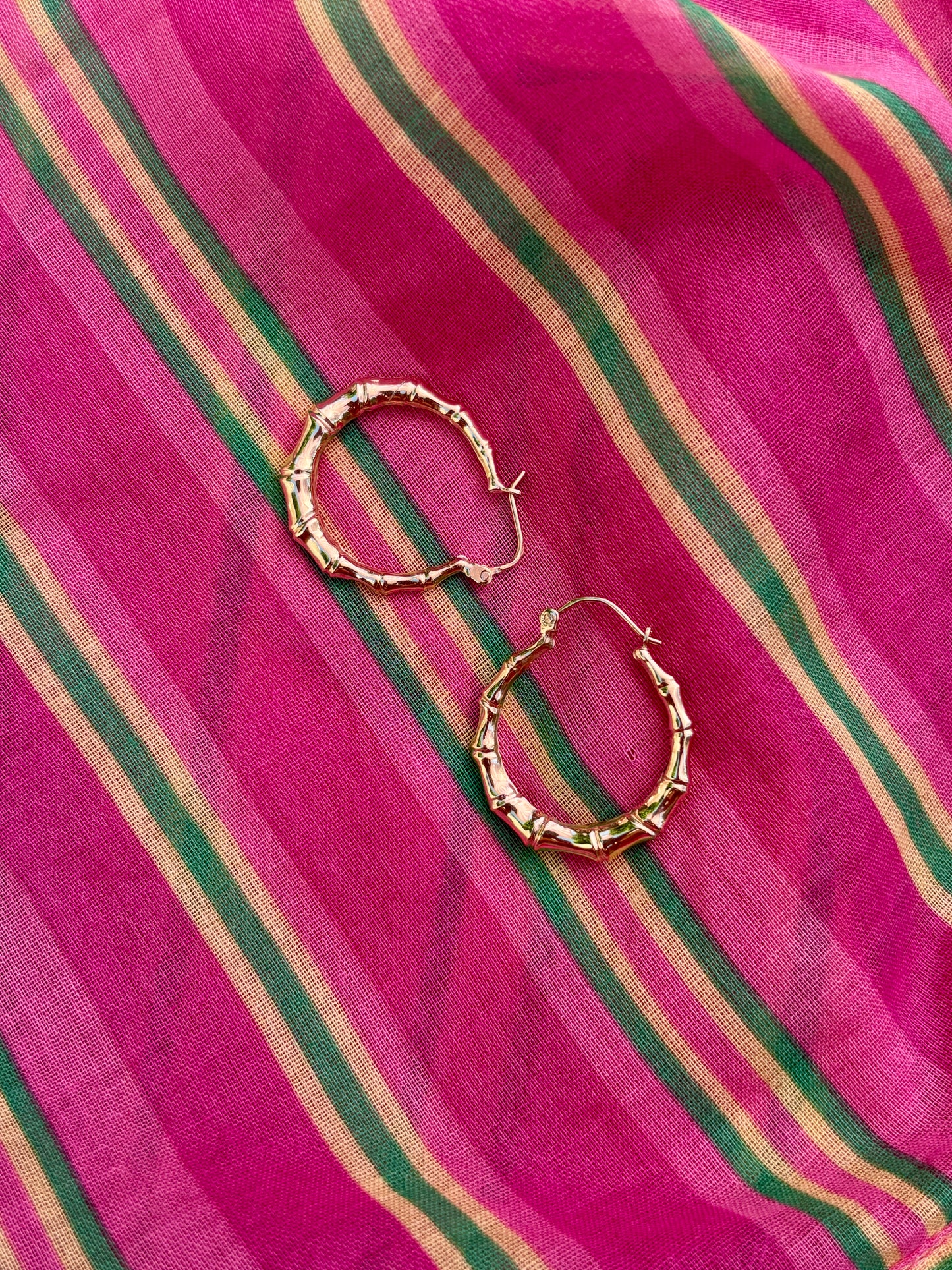 XL Bamboo Hoop Earrings
