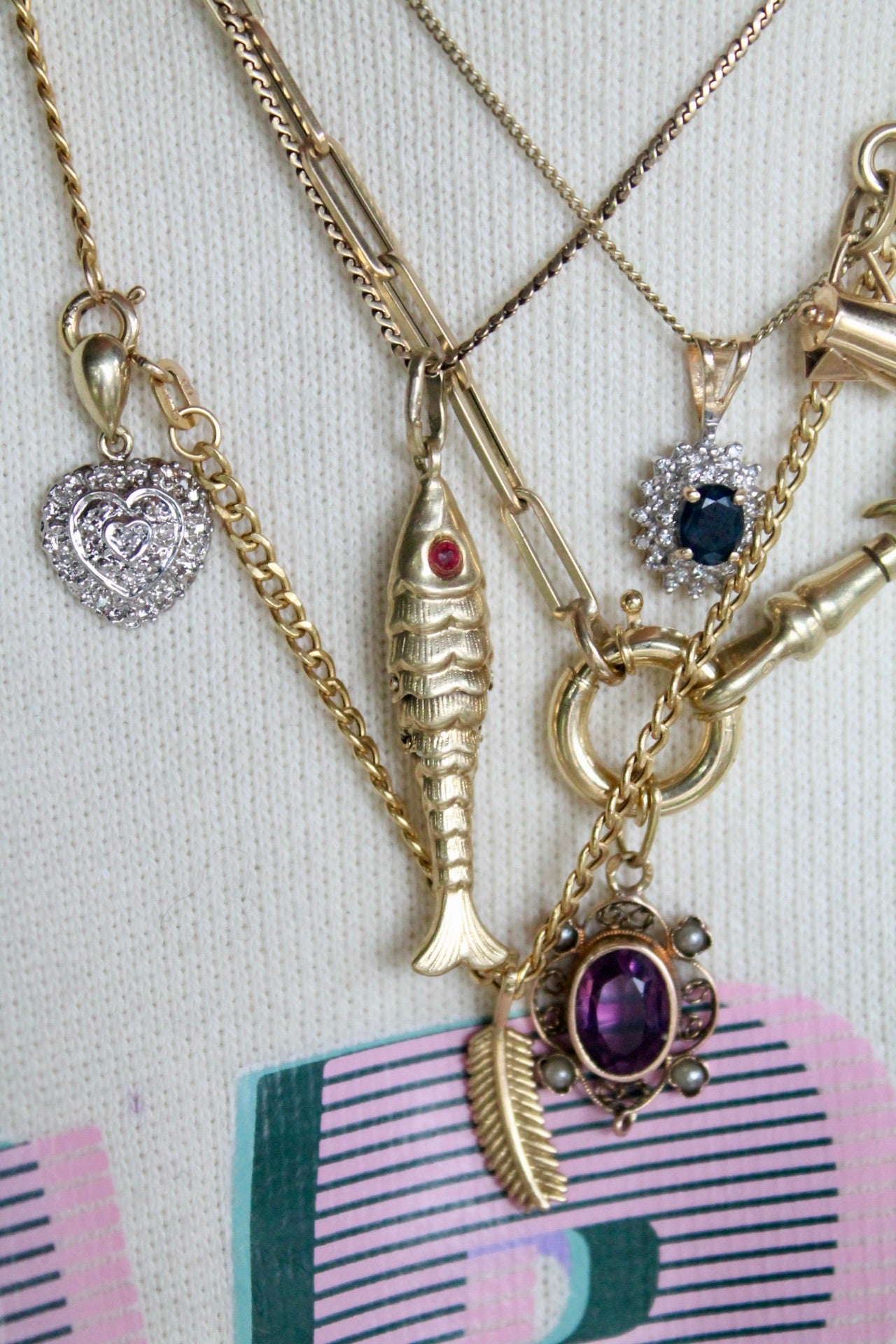 Diamond Heart Charm