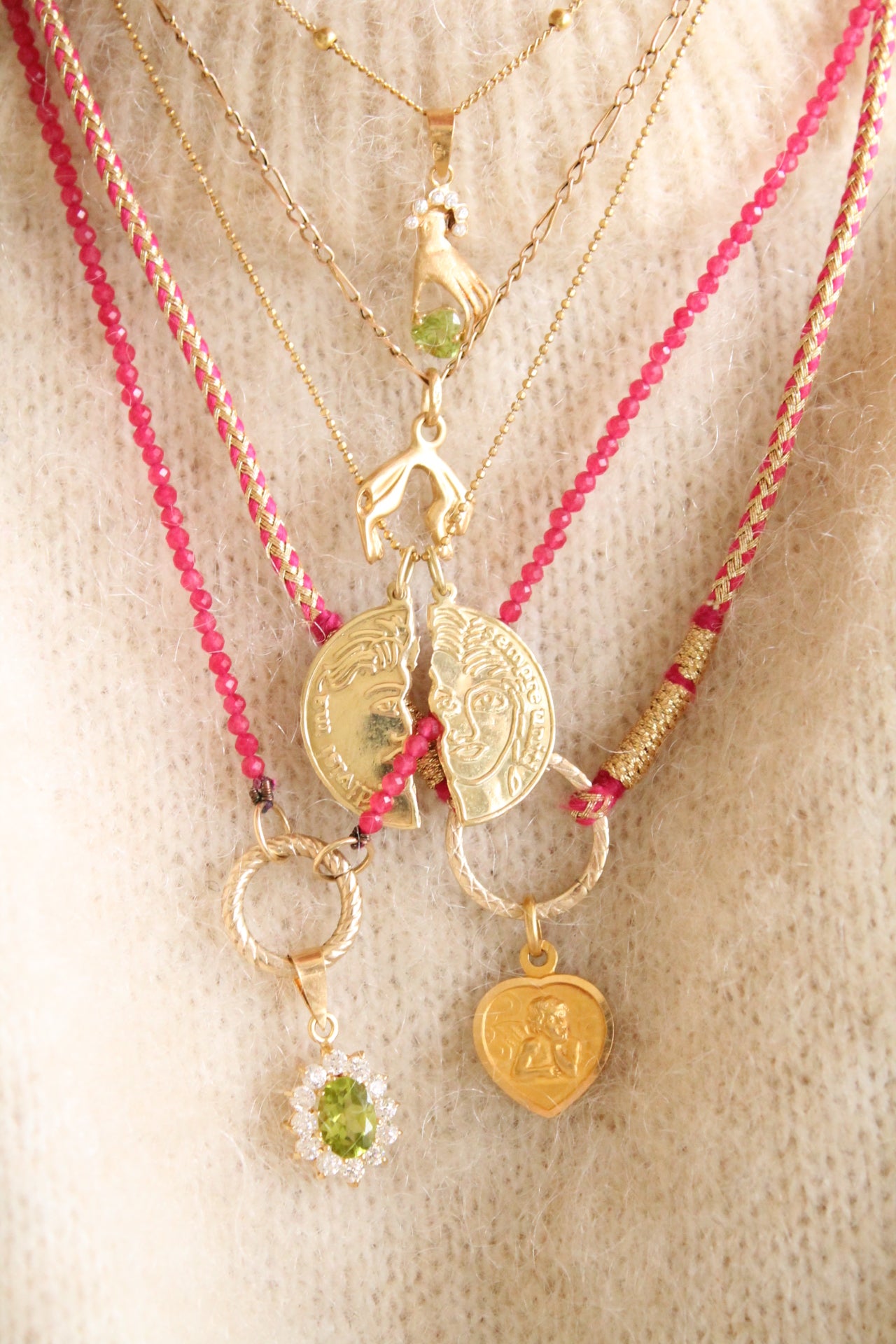 Peridot Love Hand Pendant