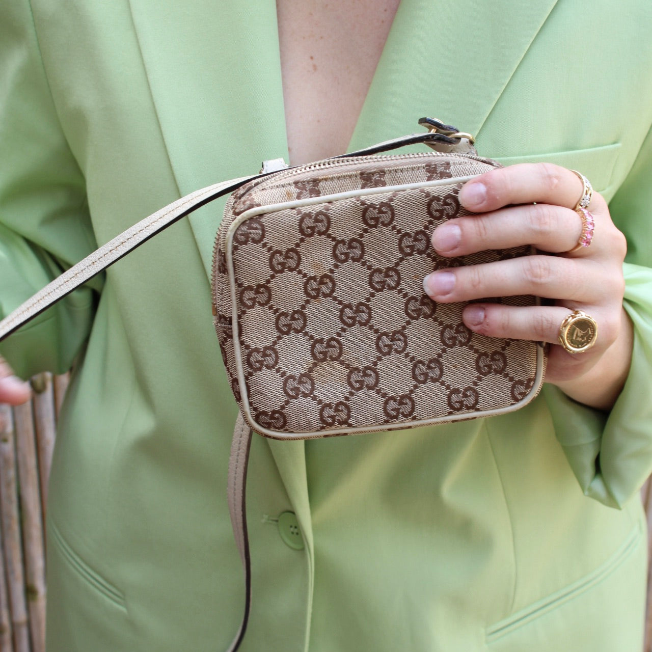 Gucci Canvas Shoulder Pouch