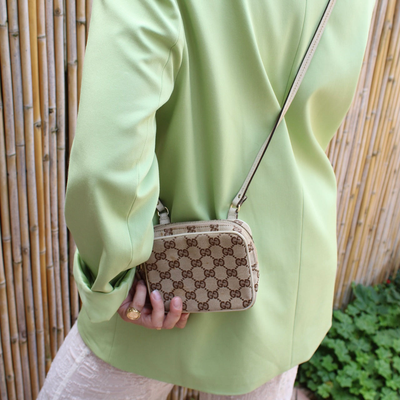 Gucci Canvas Shoulder Pouch