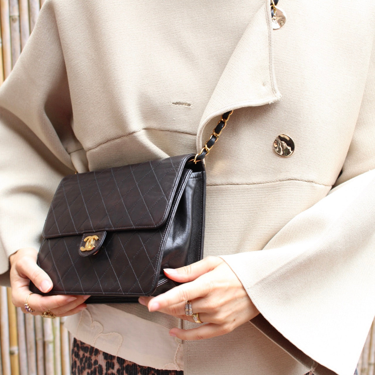 Chanel Push Lock Shoulder Bag